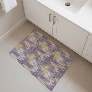 Dalyn Soft Essentials SE5 Plum Area Rug Scatter Lifestyle Image Feature