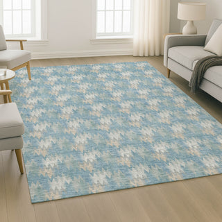 Dalyn Soft Essentials SE5 Teal Area Rug Lifestyle Image Feature
