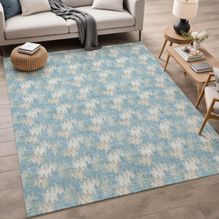 Dalyn Soft Essentials SE5 Teal Area Rug Lifestyle Image Feature
