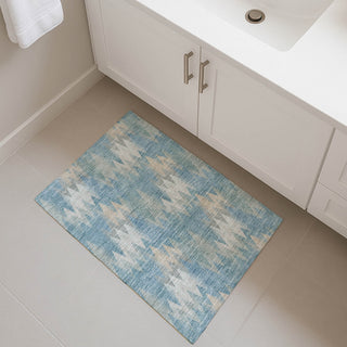 Dalyn Soft Essentials SE5 Teal Area Rug Scatter Lifestyle Image Feature