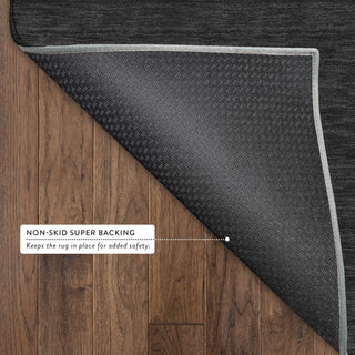 Dalyn Soft Essentials SE6 Black Area Rug Backing Image