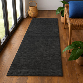 Dalyn Soft Essentials SE6 Black Area Rug Runner Lifestyle Image Feature