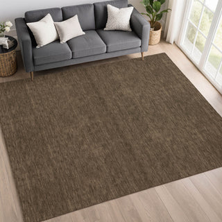 Dalyn Soft Essentials SE6 Chocolate Area Rug Lifestyle Image Feature