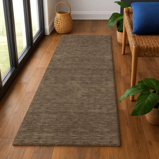 Dalyn Soft Essentials SE6 Chocolate Area Rug Runner Lifestyle Image Feature