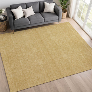 Dalyn Soft Essentials SE6 Gold Area Rug Lifestyle Image Feature