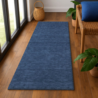 Dalyn Soft Essentials SE6 Navy Area Rug Runner Lifestyle Image Feature