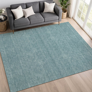 Dalyn Soft Essentials SE6 Teal Area Rug Lifestyle Image Feature