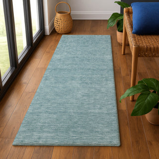 Dalyn Soft Essentials SE6 Teal Area Rug Runner Lifestyle Image Feature