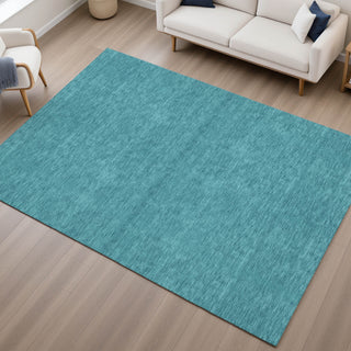 Dalyn Soft Essentials SE6 Turquoise Area Rug Lifestyle Image Feature