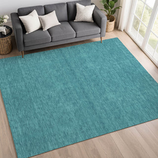 Dalyn Soft Essentials SE6 Turquoise Area Rug Lifestyle Image Feature
