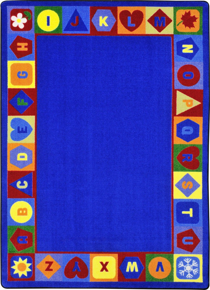 Joy Carpets Kid Essentials Seasons and Shapes Alphabet Multi Area Rug