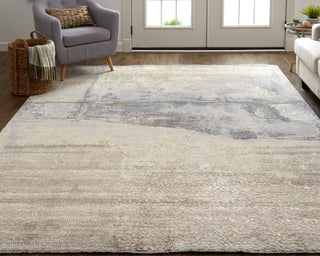 Havila Fine Rugs Evie S1012 Silver/Beige Area Rug Lifestyle Image Feature