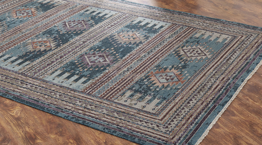 featured Ancient Boundaries Sena Color SEN-1187 Blue Area Rug Floor Image