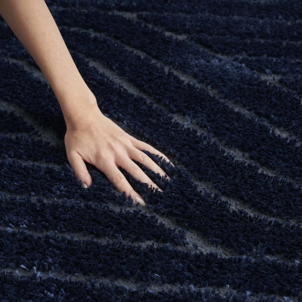 Surfaces SFC01 Navy Area Rug by Calvin Klein Room Image Feature
