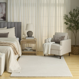 Nourison Soft Plush Rabbit Fur SFF01 Beige Area Rug Swatch Image