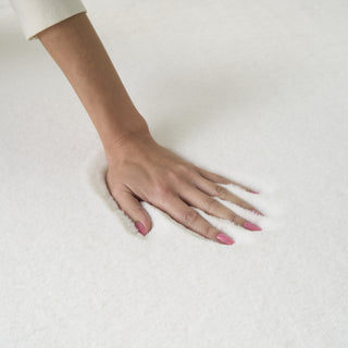 Nourison Soft Plush Rabbit Fur SFF01 White Area Rug Corner Image