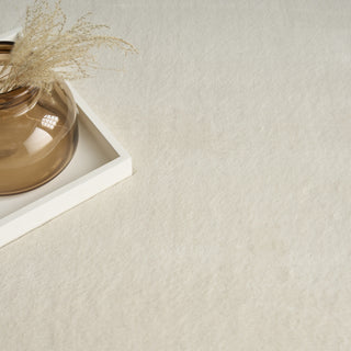 Nourison Soft Plush Rabbit Fur SFF01 Beige Area Rug Room Image Feature