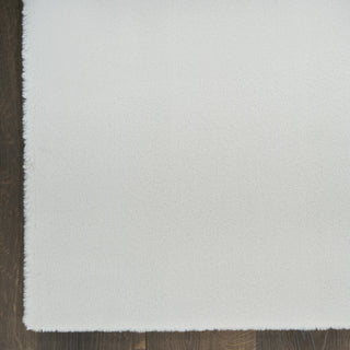 Nourison Soft Plush Rabbit Fur SFF01 Silver Area Rug Texture Image