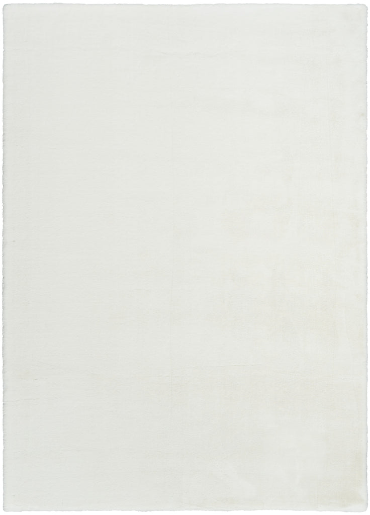 Nourison Soft Plush Rabbit Fur SFF01 White Area Rug main image