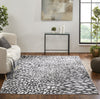 N Natori Serengeti SG-628 Charcoal Spotted Area Rug Lifestyle Image Feature