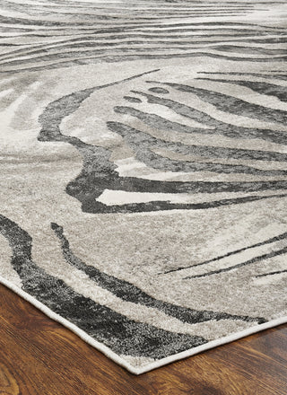 N Natori Serengeti SG-630 Charcoal Zebra Area Rug