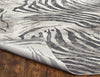 N Natori Serengeti SG-630 Charcoal Zebra Area Rug