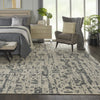Nourison Silk Shadows SHA19 Ivory/Grey Area Rug by Reserve Collection
