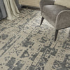 Nourison Silk Shadows SHA19 Ivory/Grey Area Rug by Reserve Collection