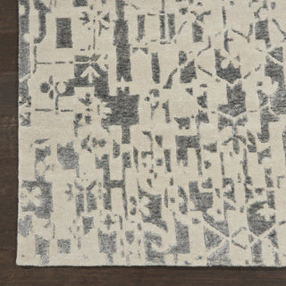 Nourison Silk Shadows SHA19 Ivory/Grey Area Rug by Reserve Collection