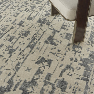 Nourison Silk Shadows SHA19 Ivory/Grey Area Rug by Reserve Collection