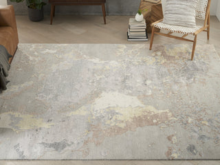 Nourison Silk Shadows SHA20 Silver Area Rug by Reserve Collection