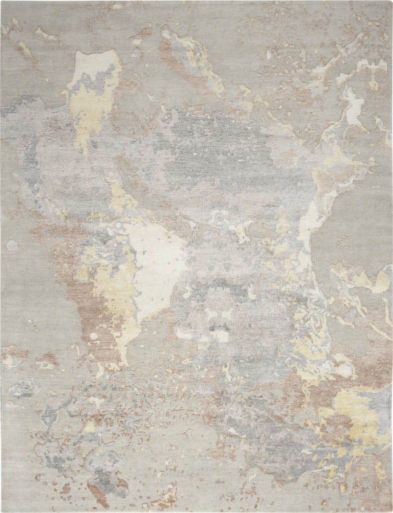 Nourison Silk Shadows SHA20 Silver Area Rug by Reserve Collection