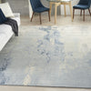 Nourison Silk Shadows SHA21 Blue/Sky Area Rug by Reserve Collection