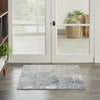 Nourison Silk Shadows SHA21 Blue/Sky Area Rug by Reserve Collection