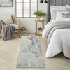 Nourison Silk Shadows SHA21 Blue/Sky Area Rug by Reserve Collection