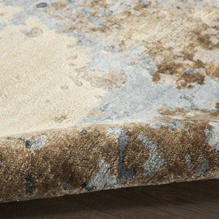 Nourison Silk Shadows SHA23 Beige Blue Area Rug by Reserve Collection Detail Image