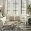 Nourison Silk Shadows SHA23 Beige Blue Area Rug by Reserve Collection