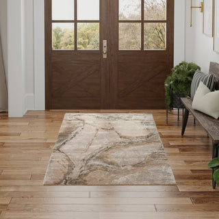 Nourison Silk Shadows SHA24 Beige Silver Area Rug by Reserve Collection Swatch Image