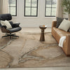 Nourison Silk Shadows SHA24 Beige Silver Area Rug by Reserve Collection