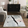 Nourison Silk Shadows SHA25 Blue Pink Area Rug by Reserve Collection Corner Image