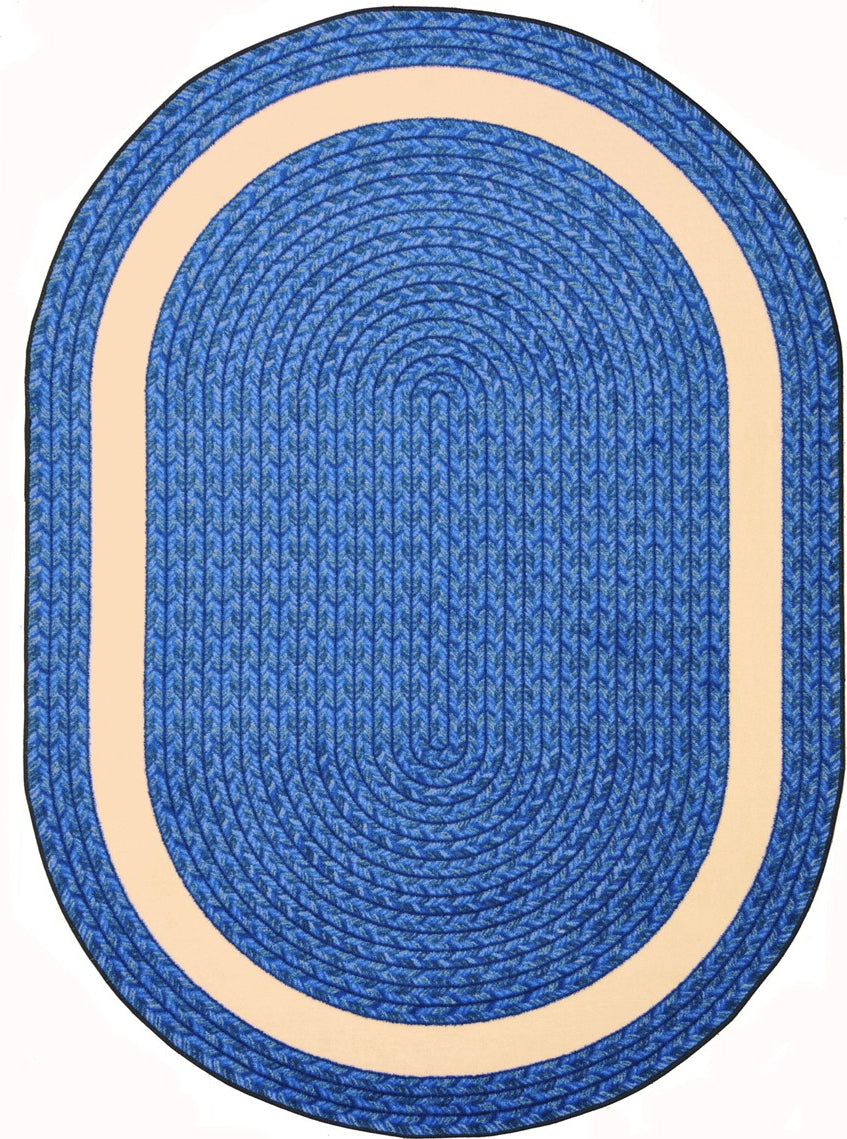 Joy Carpets Kid Essentials Sharing Circle Blue Area Rug