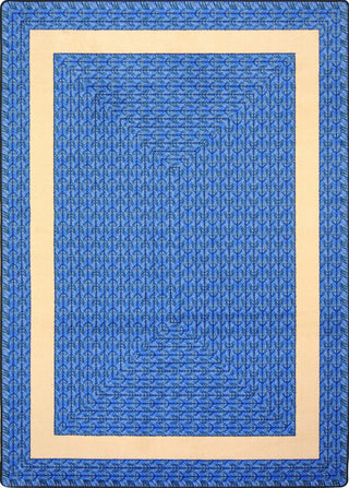 Joy Carpets Kid Essentials Sharing Circle Blue Area Rug