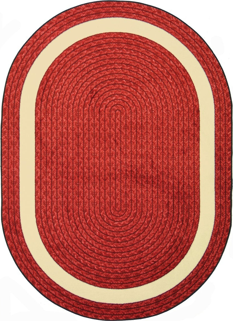Joy Carpets Kid Essentials Sharing Circle Red Area Rug