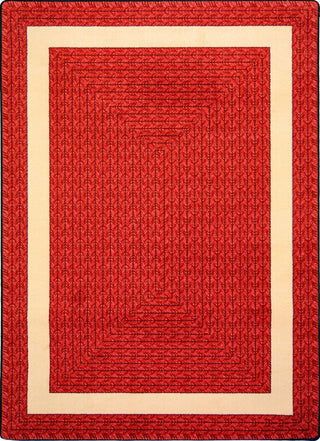 Joy Carpets Kid Essentials Sharing Circle Red Area Rug