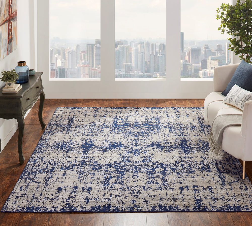 featured Ancient Boundaries Shore SHO-835 Sapphire Area Rug Lifestyle Image