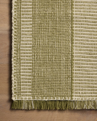 Loloi Sigrid SIG-01 Green / Ivory Area Rug Corner Image