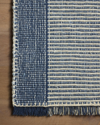 Loloi Sigrid SIG-03 Indigo / Ivory Area Rug Corner Image
