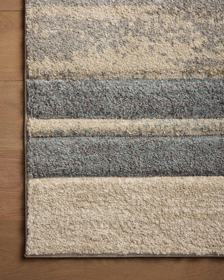 Silas SLA-07 Beige blue Area Rug by Loloi Corner Image