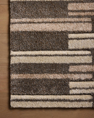 Silas SLA-08 Beige brown Area Rug by Loloi Corner Image