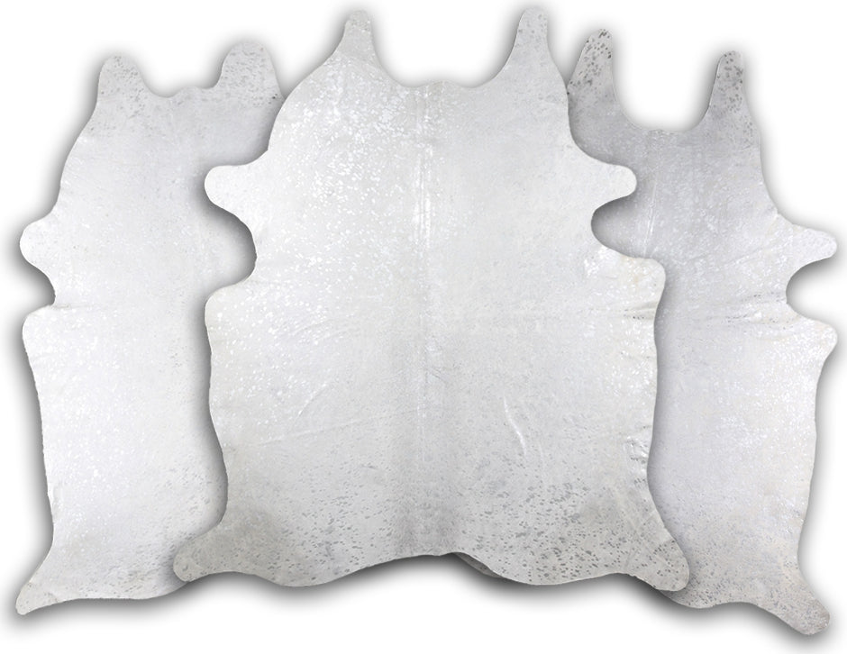 Dekoland Acid Washed Silver on White Area Rug